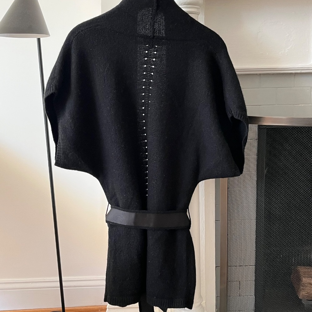Women’s Wool Cashmere Sleeveless Wrap Vest Kimono – Size S - Picture 5 of 13